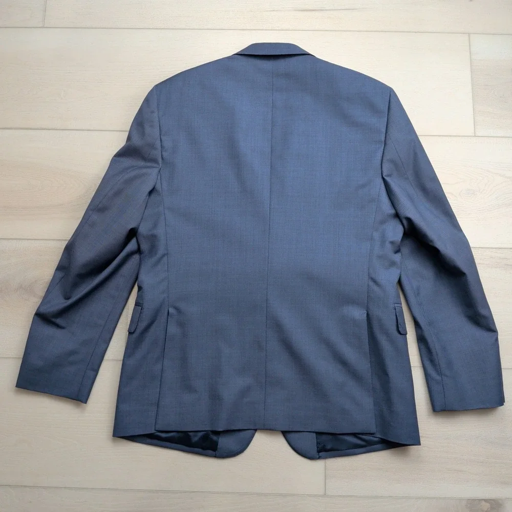Saks Fifth Avenue Ermenegildo Zegna Traveller 42R Blue Wool Blazer Sport Coat